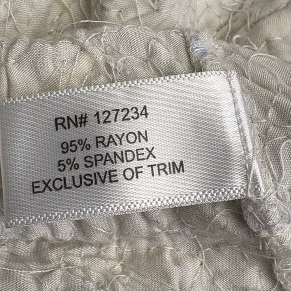 Boston Proper Gold Aqua Gem Embellished Beach Wedding Guest Tank Womens Sz S - Picture 6 of 7